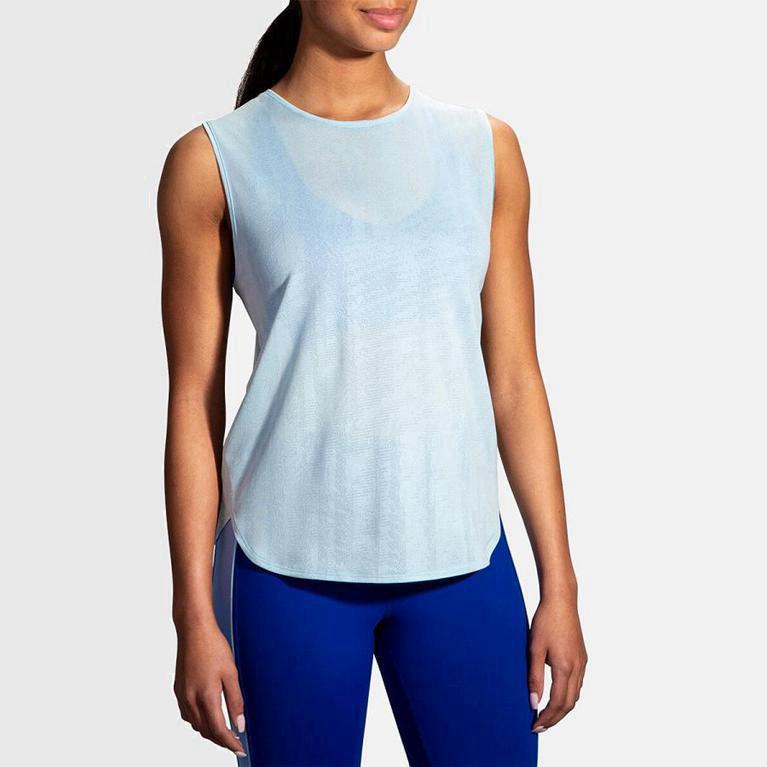 Brooks Spirit - Camiseta Sin Mangas Mujer - Azules (VU0892734)